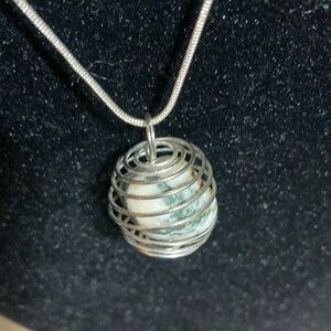 Silver Wire Wrapped Pendant Necklace